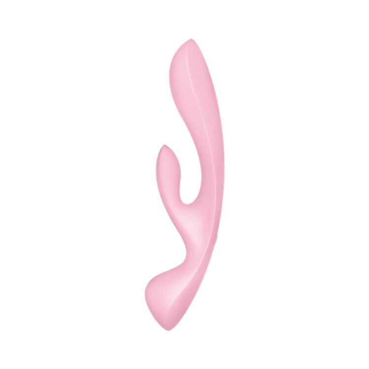 Двосторонній вібратор-кролик Satisfyer Triple Oh Pink (м'яте паковання!!!) - Зображення 3