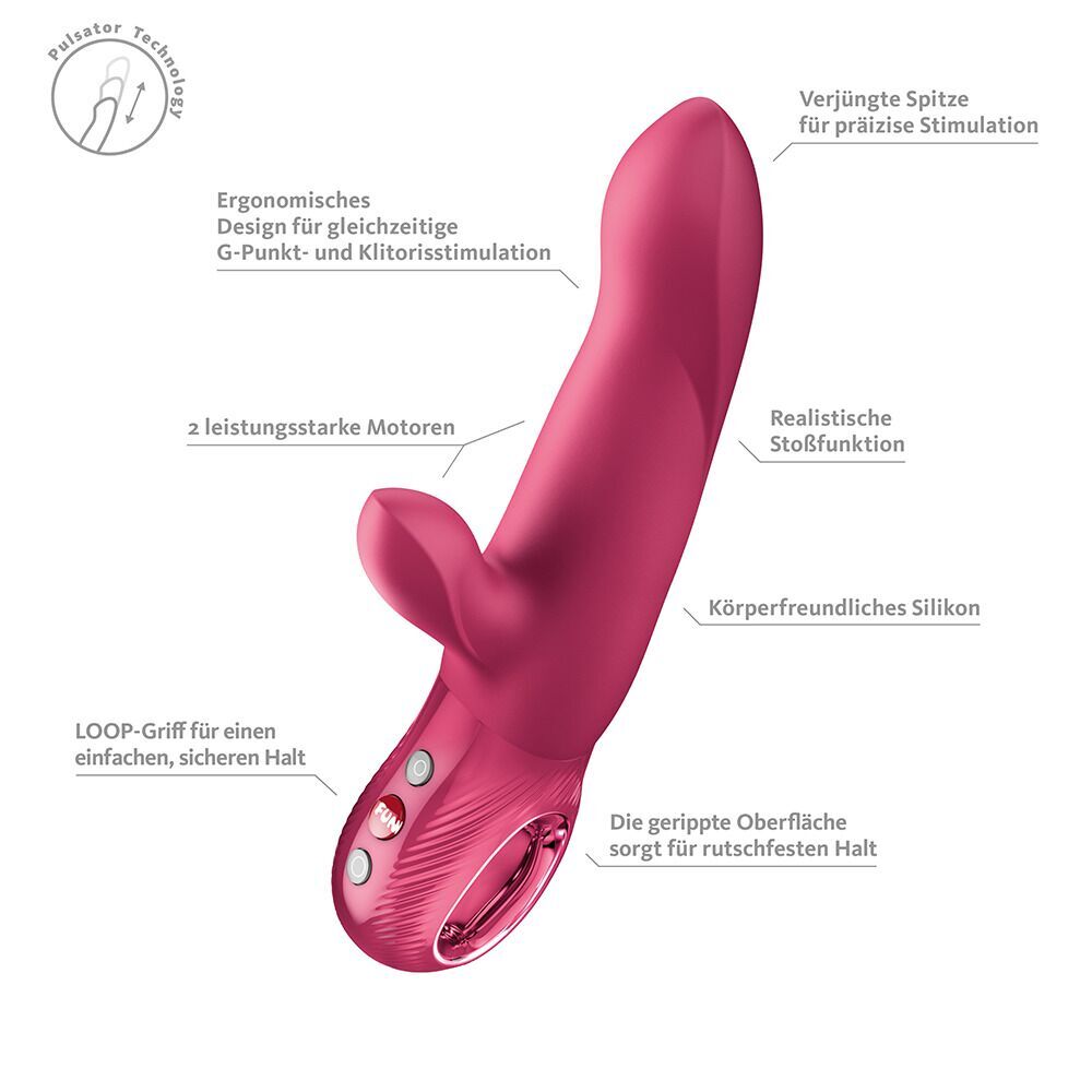 Пульсатор Fun Factory Bi Stronic Arc Raspberry (м'яте паковання!!!) - Зображення 9