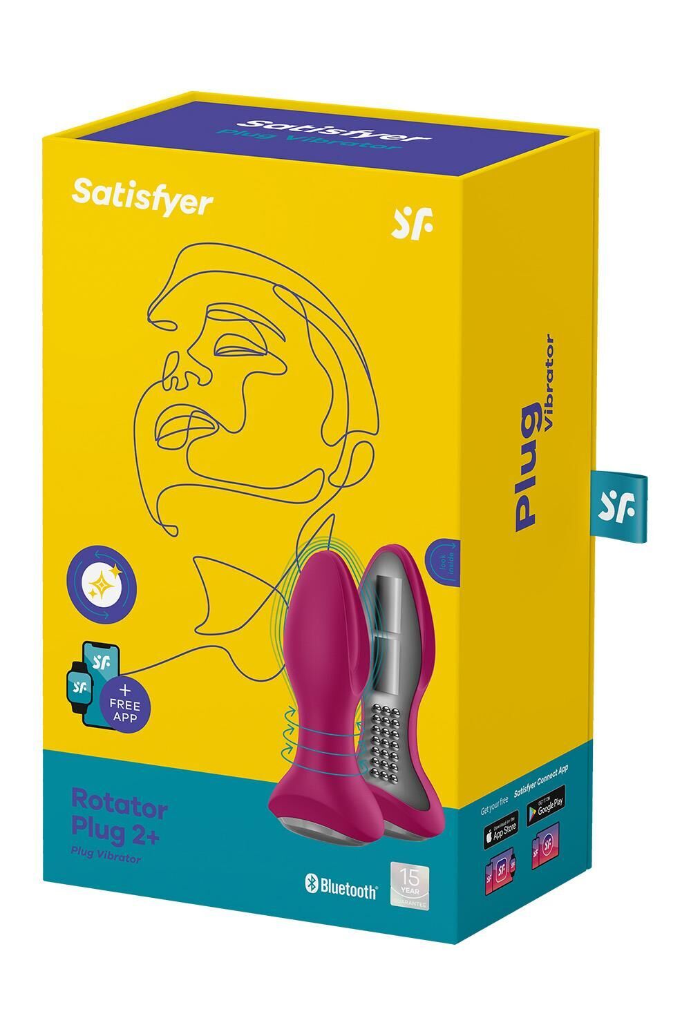 Анальна смарт-вібропробка із перлинним масажем Satisfyer Rotator Plug 2+ Violet (м'яте паковання!!!) - Зображення 10