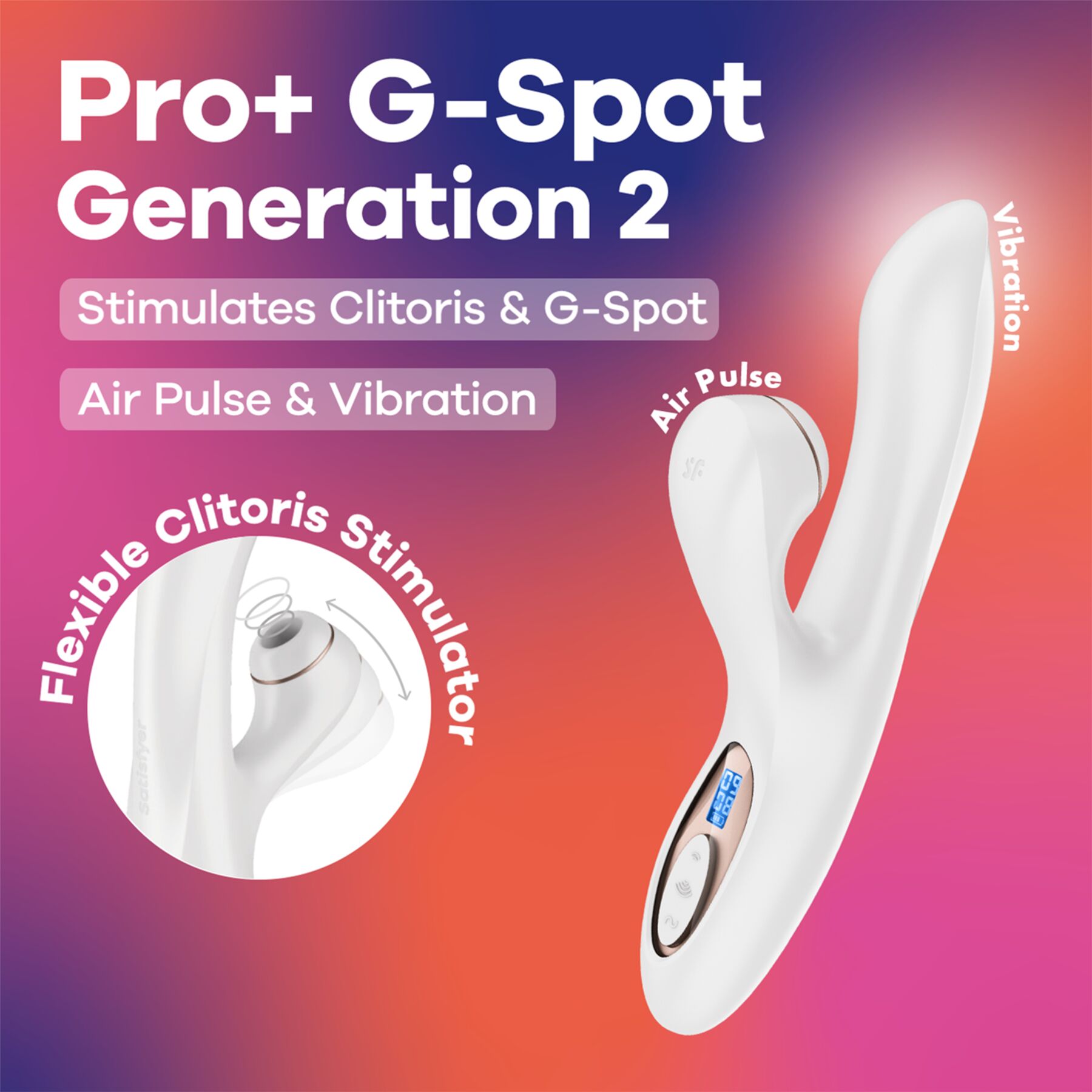 Вакуумний вібратор-кролик Satisfyer Pro+ G-Spot Generation 2 White - Зображення 7