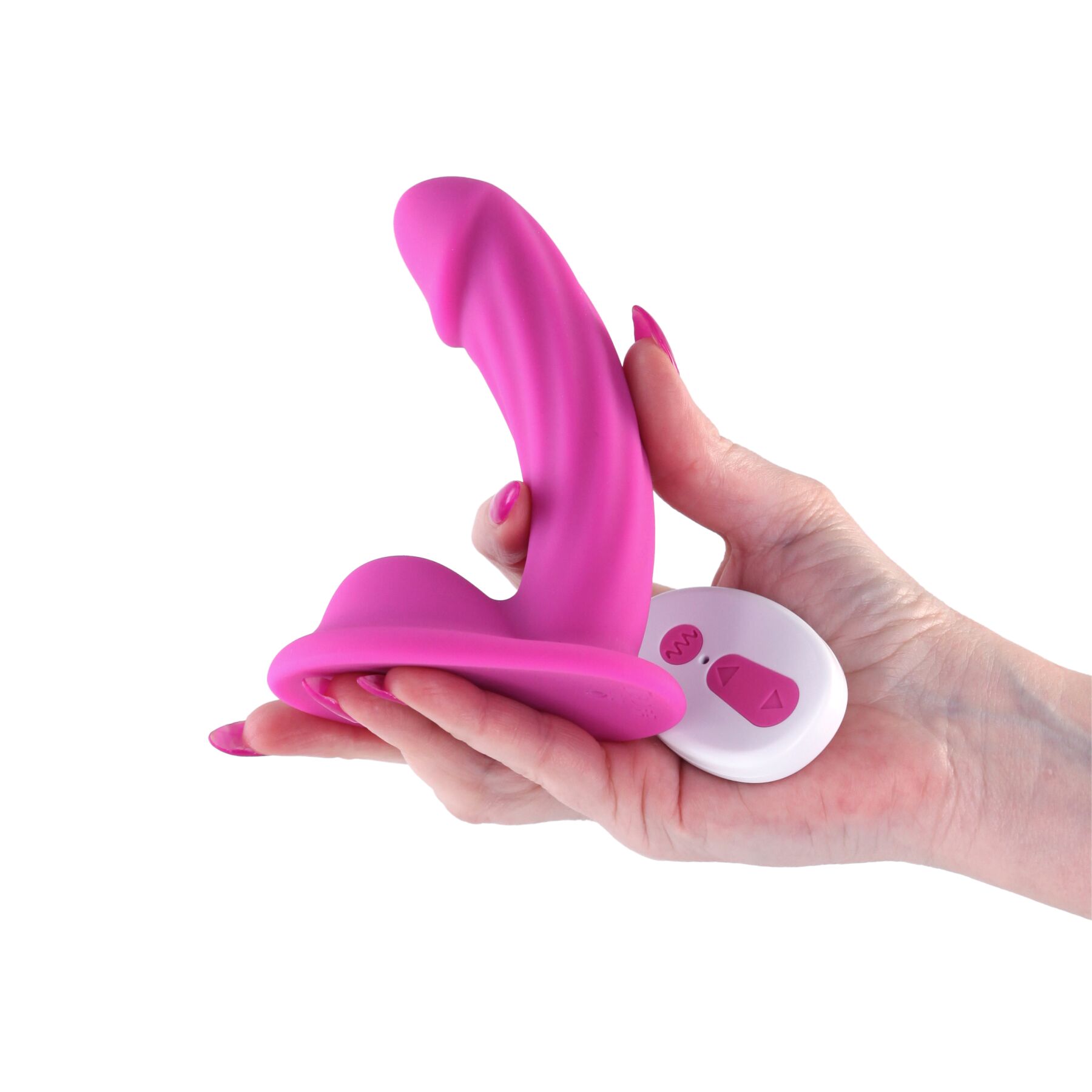 Ділдо з вібрацією NS Novelties Colours - Curve - Vibrating - 5" Dildo - Pink - Зображення 2