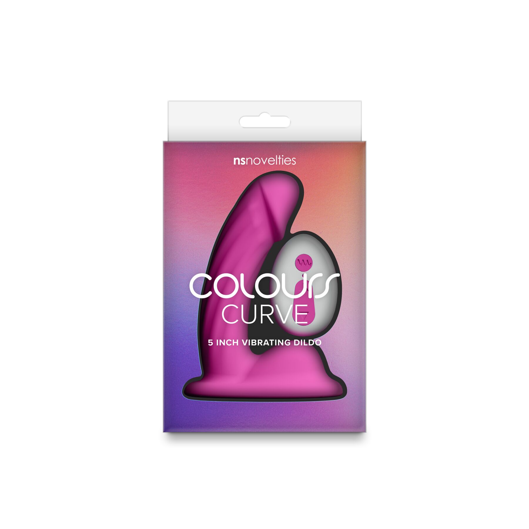 Ділдо з вібрацією NS Novelties Colours - Curve - Vibrating - 5" Dildo - Pink - Зображення 3