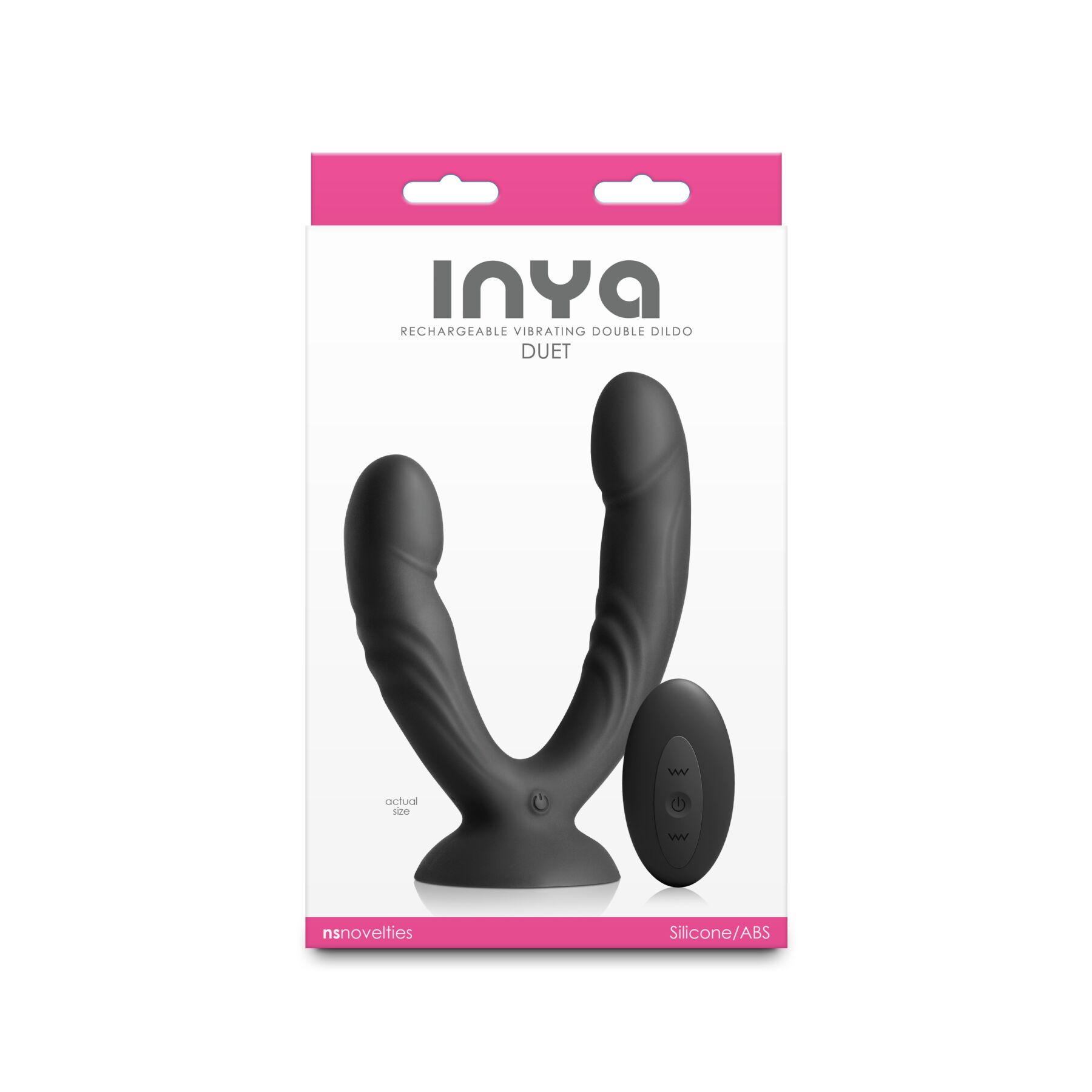Подвійний ділдо з вібрацією NS Novelties INYA - Duet - Black - Зображення 3