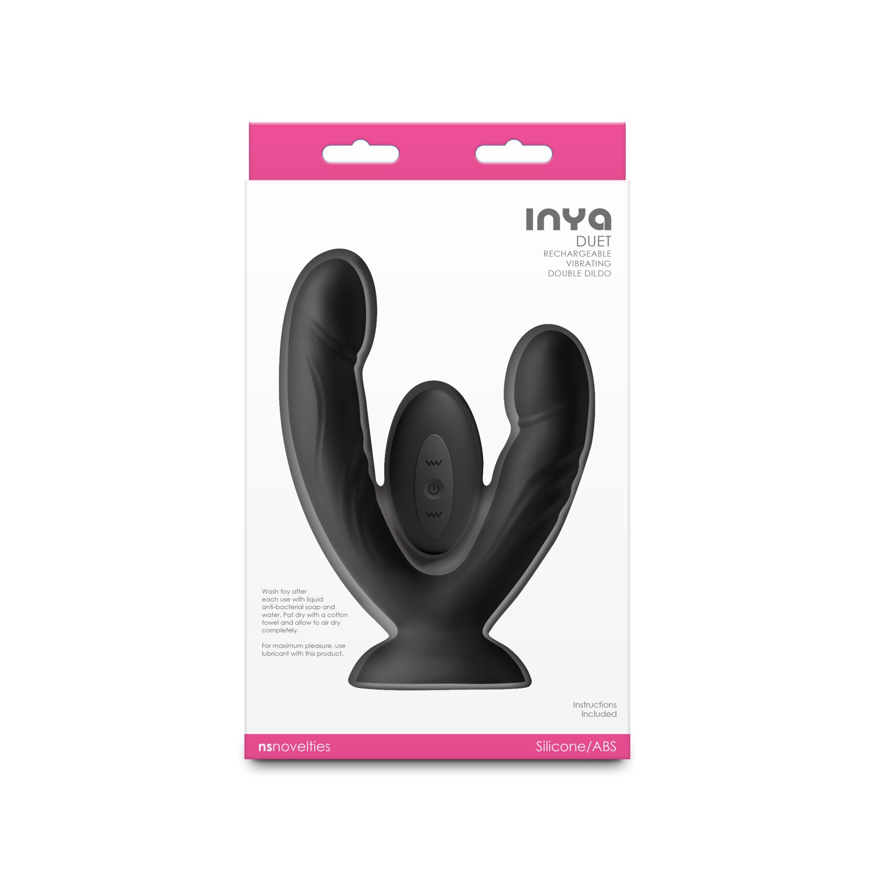 Подвійний ділдо з вібрацією NS Novelties INYA - Duet - Black - Зображення 4