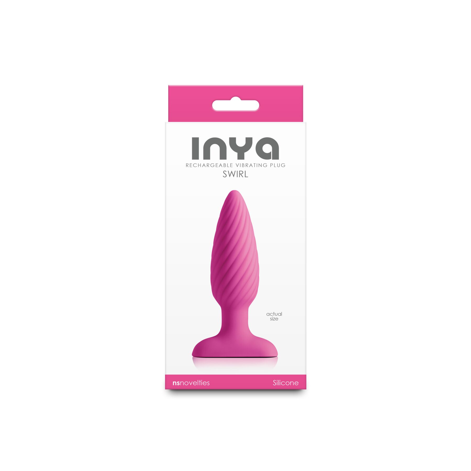 Анальна пробка з вібрацією NS Novelties INYA - Swirl - Pink - Зображення 3