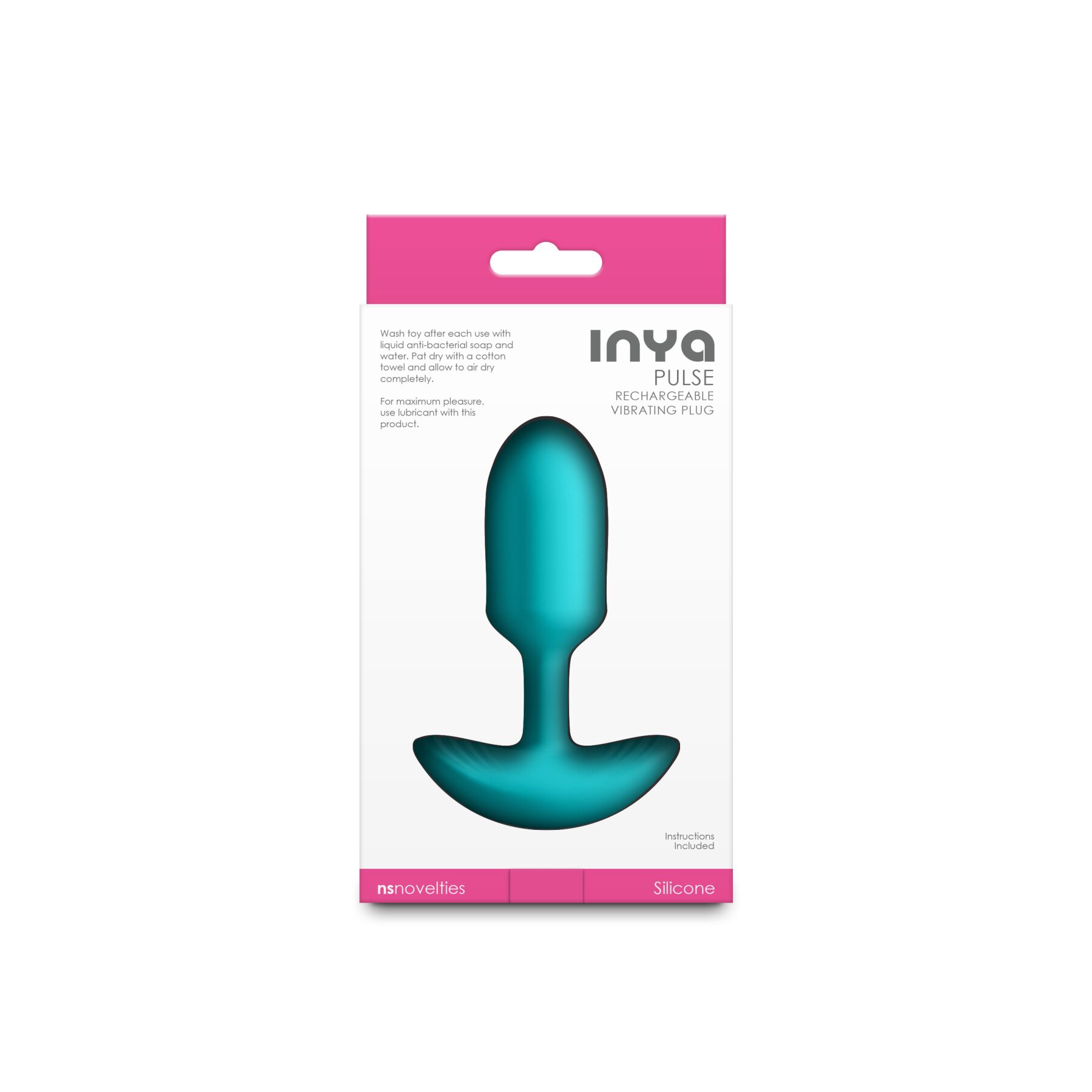Анальна пробка з вібрацією NS Novelties INYA - Pulse - Teal - Зображення 4