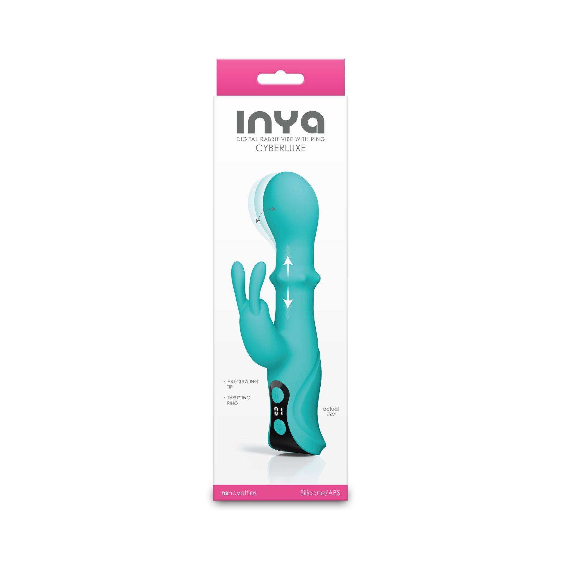 Вібратор-кролик NS Novelties INYA - Cyberluxe - Aqua - Зображення 3