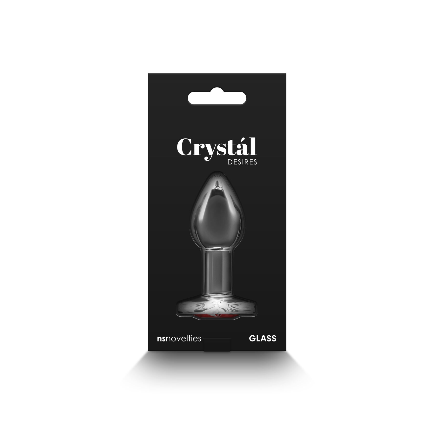 Скляна анальна пробка NS Novelties Crystal - Desires - Red Heart - Small - Зображення 4