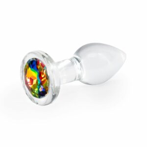 Скляна анальна пробка NS Novelties Crystal - Desires - Rainbow Gem - Small