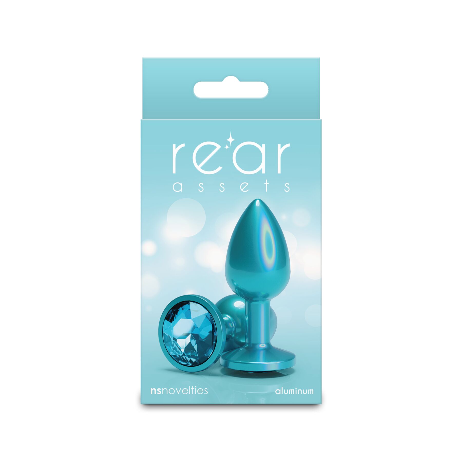 Анальна пробка NS Novelties Rear Assets - Iridescent Teal - Small - Teal - Зображення 3