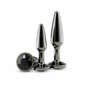 Набір анальних пробок NS Novelties Rear Assets - Tapered Trainer Kit - Gunmetal - Black