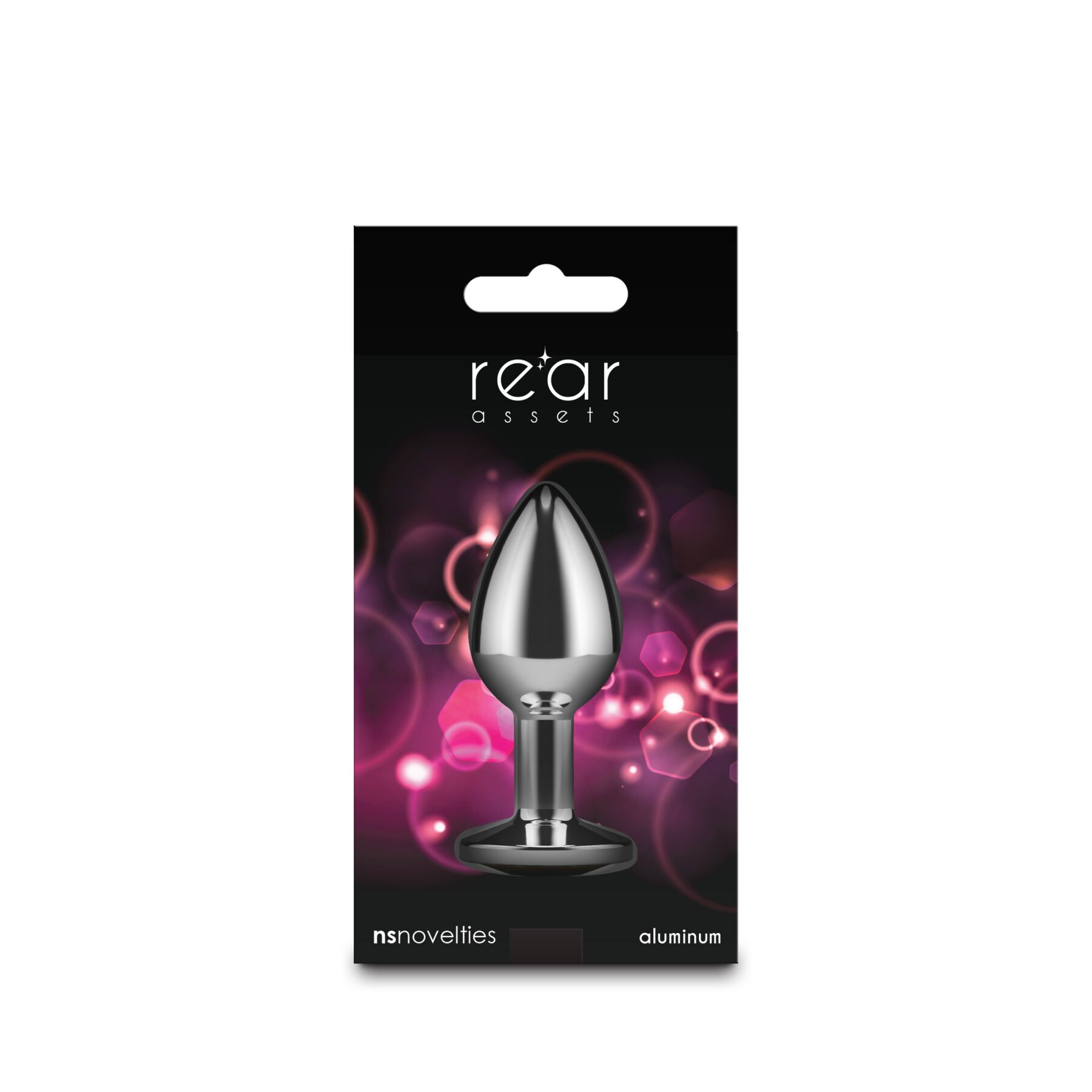 Анальна пробка NS Novelties Rear Assets - Silver - Small - Pink Gem - Зображення 4