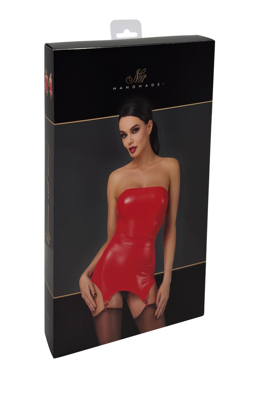 Корсет з підв'язками для панчіх Noir Handmade F368 Bombshell Fierce Corset-belt Red XL - Зображення 11