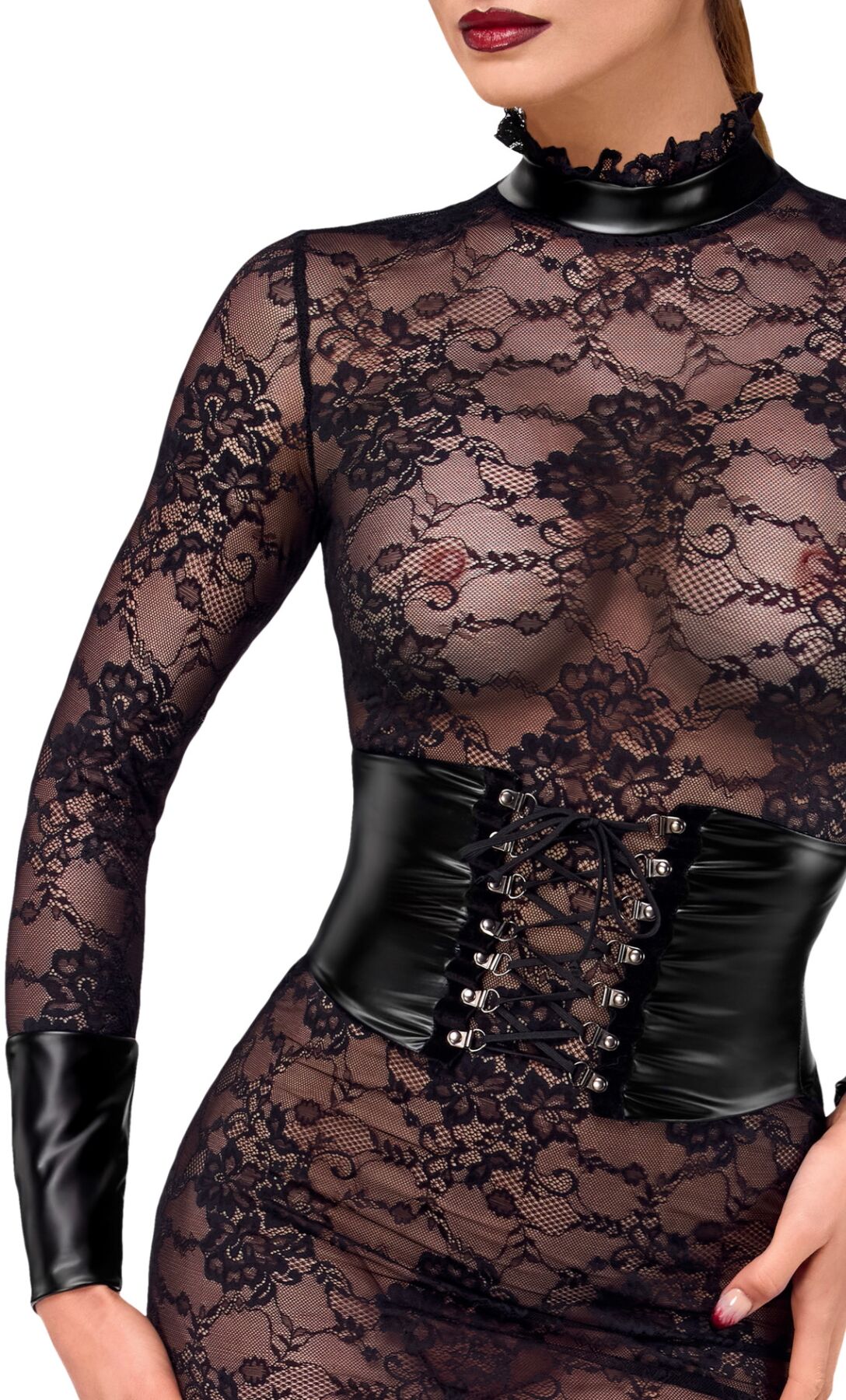 Сукня Noir Handmade F375 Noirelle Lace Corset Midi dress XS - Зображення 4