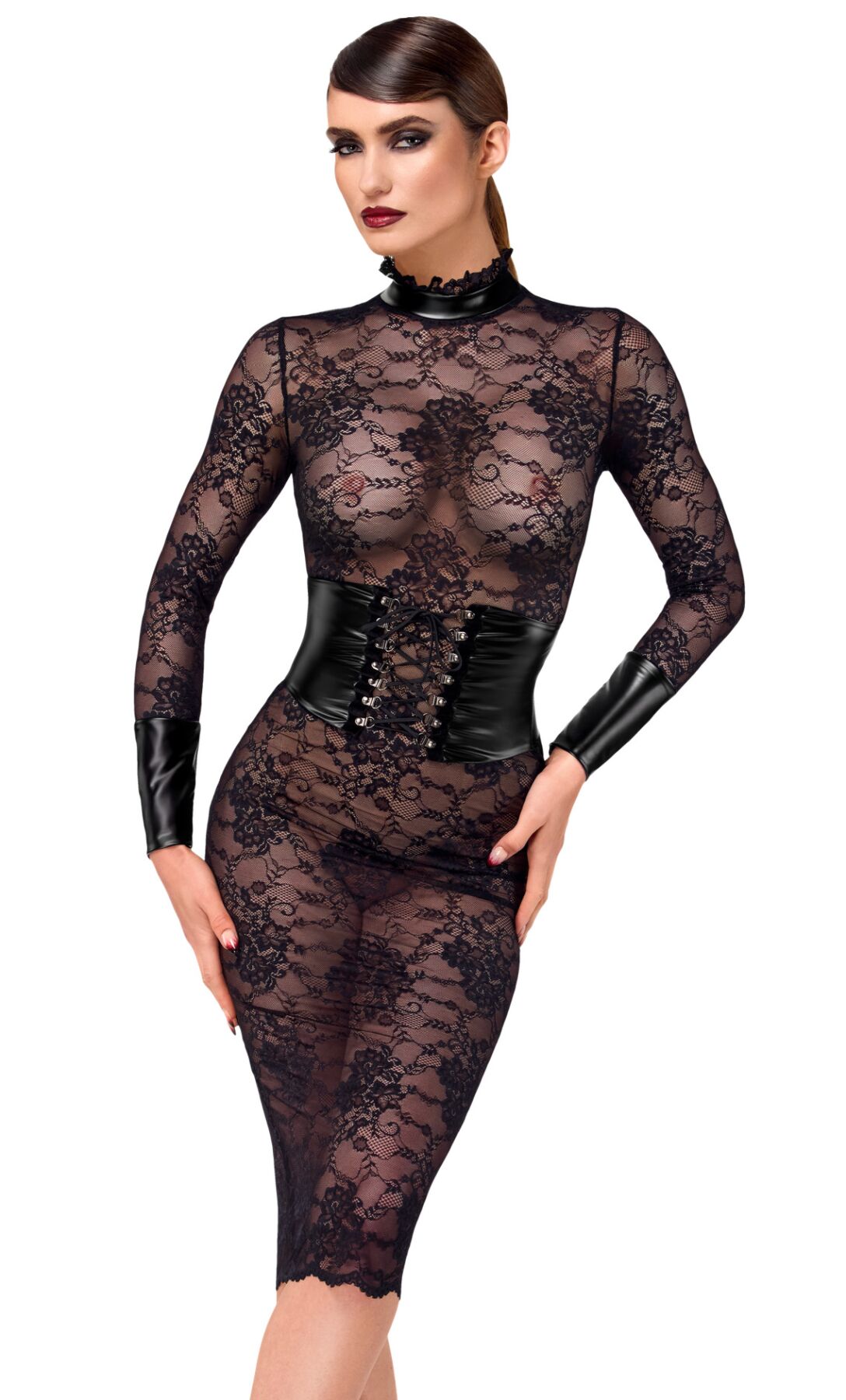 Сукня Noir Handmade F375 Noirelle Lace Corset Midi dress L - Зображення 3