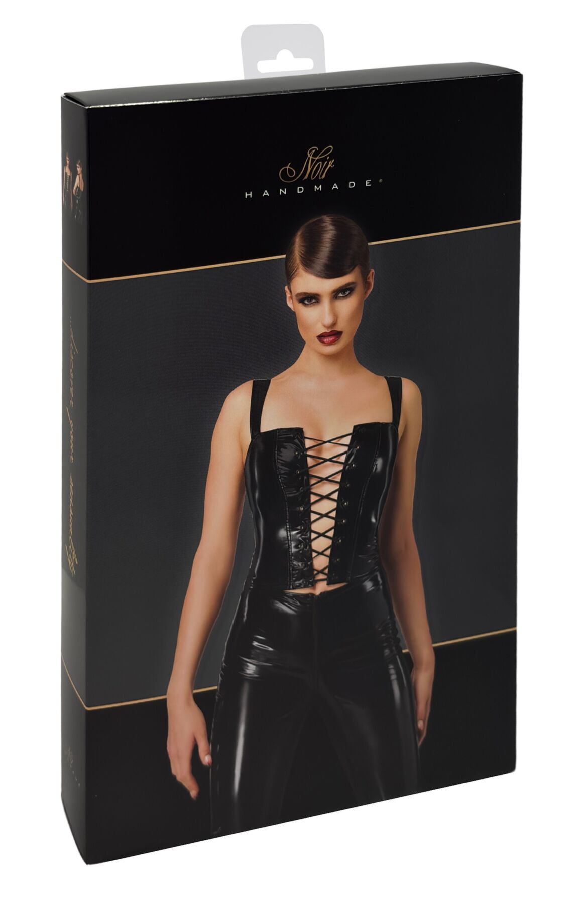 Корсет Noir Handmade F379 Dominae Frontbind PVC Corset Top L - Зображення 8