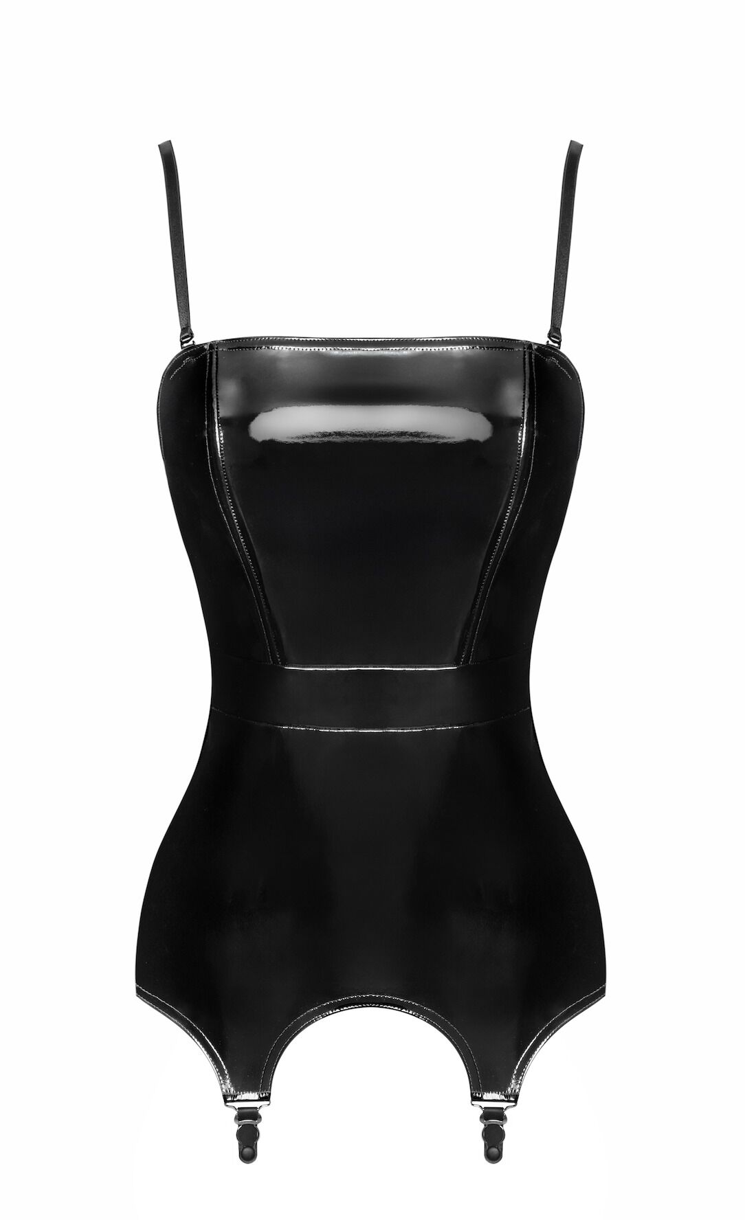 Корсет з підв'язками для панчіх Noir Handmade F381 Dominae Venom PVC corset-belt XXL - Зображення 6