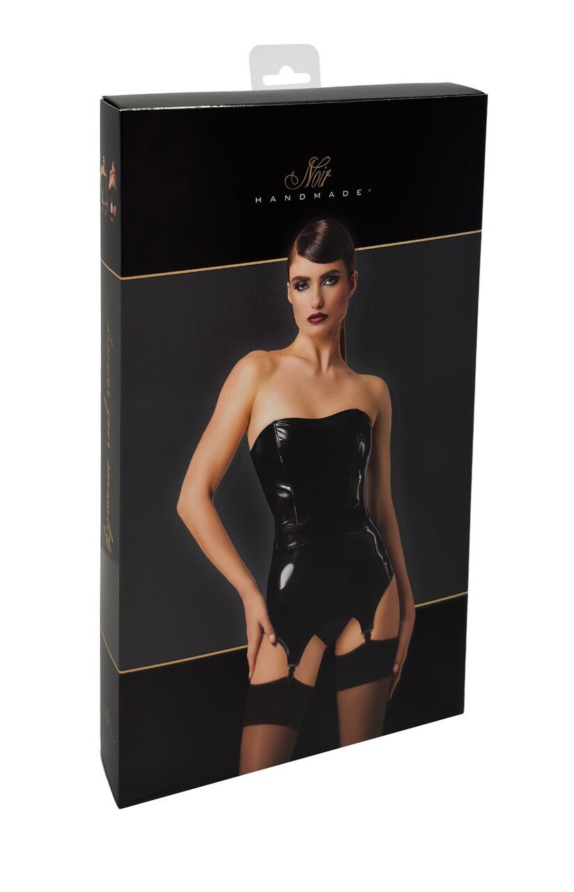 Корсет з підв'язками для панчіх Noir Handmade F381 Dominae Venom PVC corset-belt XXL - Зображення 8