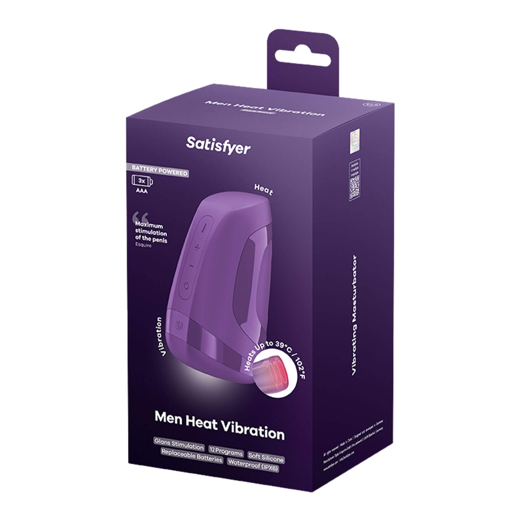 Мастурбатор Satisfyer Men Heat Vibration Battery Series імітатор мінету, підігрів та вібрація - Зображення 8