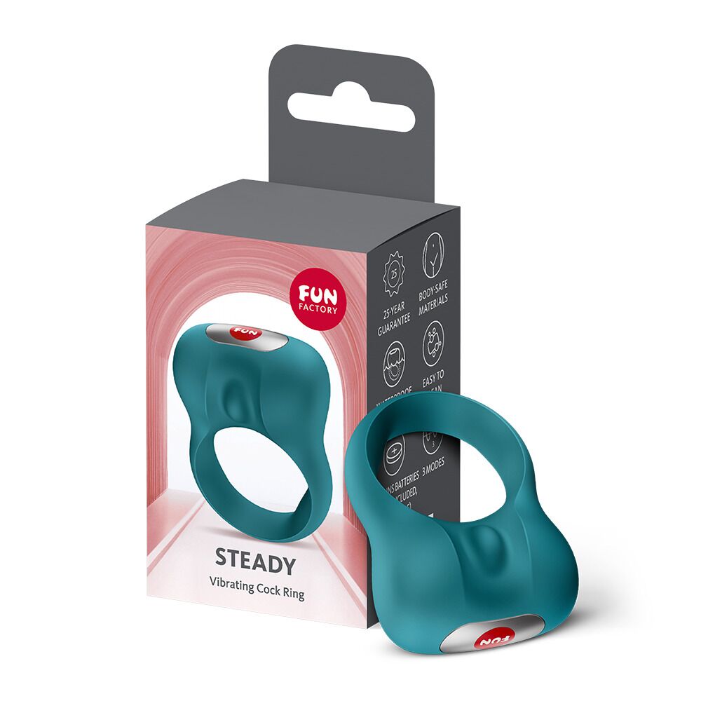 Ерекційне віброкільце Fun Factory Steady Bottle Green - Зображення 4