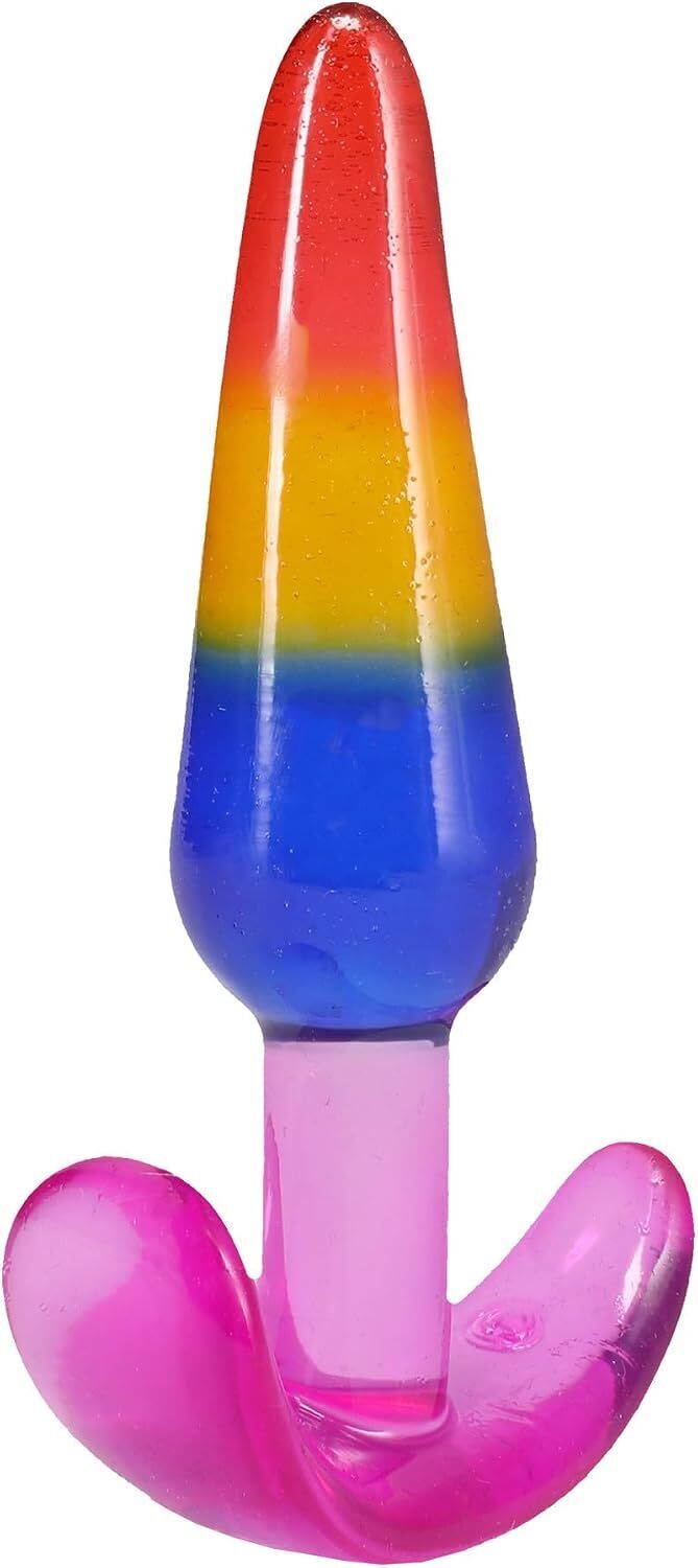 Набір анальних пробок Doc Johnson Crystal Jellies - Anal Trainer Set - Rainbow (м'яте паковання!!!) - Зображення 6