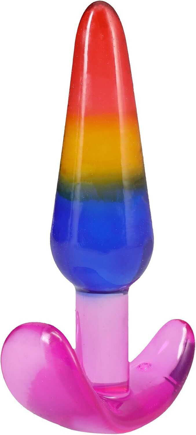 Набір анальних пробок Doc Johnson Crystal Jellies - Anal Trainer Set - Rainbow (м'яте паковання!!!) - Зображення 7
