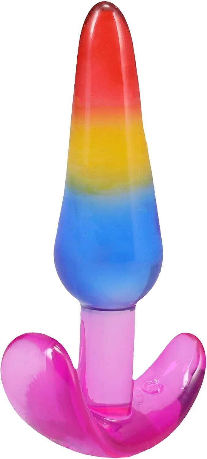 Набір анальних пробок Doc Johnson Crystal Jellies - Anal Trainer Set - Rainbow (м'яте паковання!!!) - Зображення 4