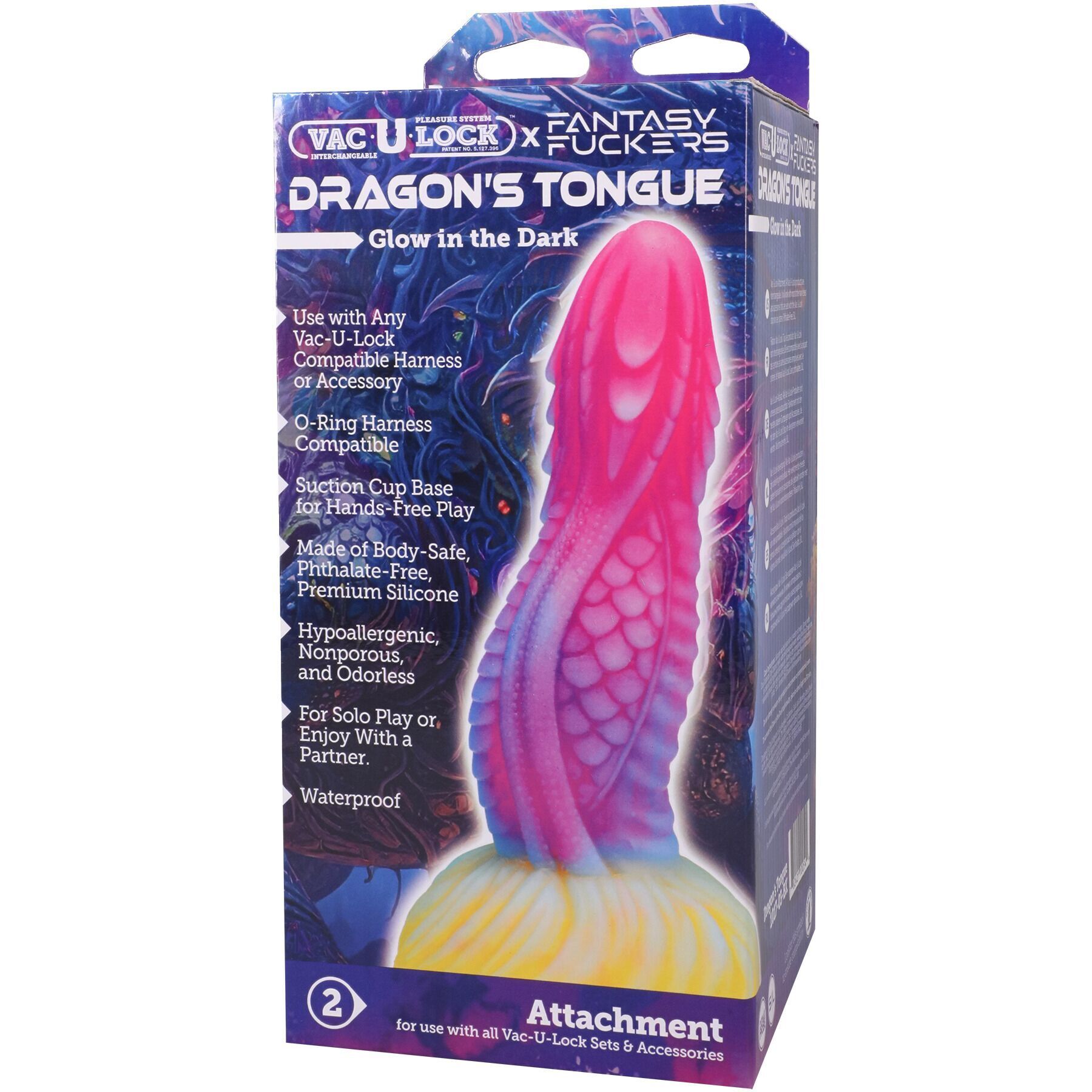 Фентезійний фалоімітатор Doc Johnson Vac-U-Lock Fantasy Fuckers Dragon's Tongue (м'яте паковання!!!) - Зображення 7