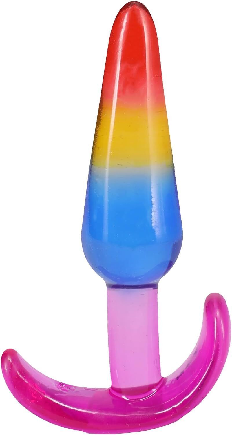 Набір анальних пробок Doc Johnson Crystal Jellies - Anal Trainer Set - Rainbow (м'яте паковання!!!) - Зображення 3