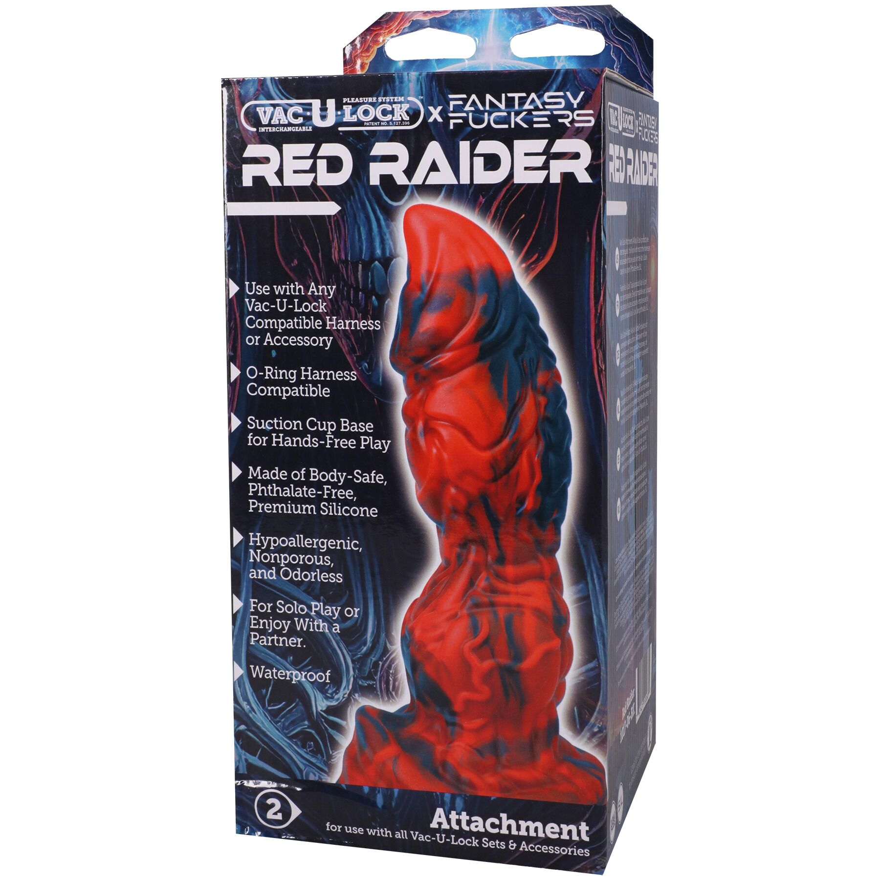Фентезійний фалоімітатор Doc Johnson Vac-U-Lock x Fantasy Fuckers Red Raider - Зображення 6