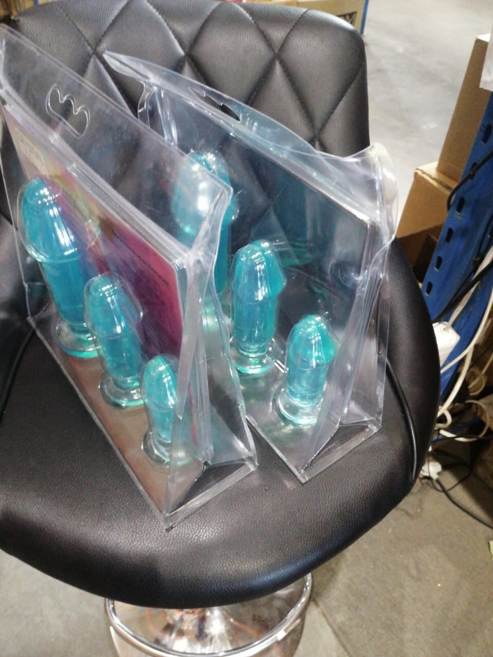 Набір анальних пробок Doc Johnson Crystal Jellies - Anal Starter Kit Teal (м'ятий та без вставки!!!) - Зображення 2