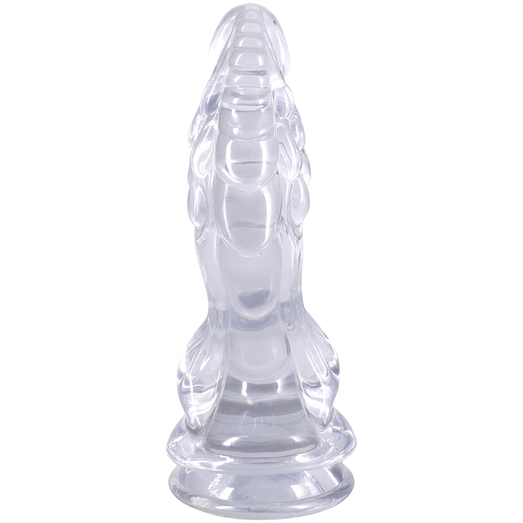 Фентезійний фалоімітатор Doc Johnson Crystal Jellies - Invader Dong 8.5 Inch - Clear - Зображення 3