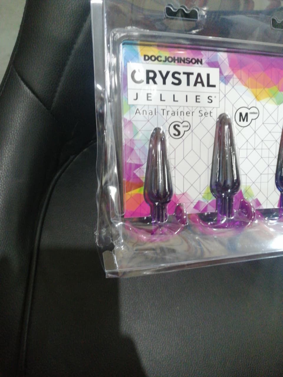 Набір анальних пробок Doc Johnson Crystal Jellies - Anal Trainer Set - Rainbow (м'яте паковання!!!) - Зображення 2
