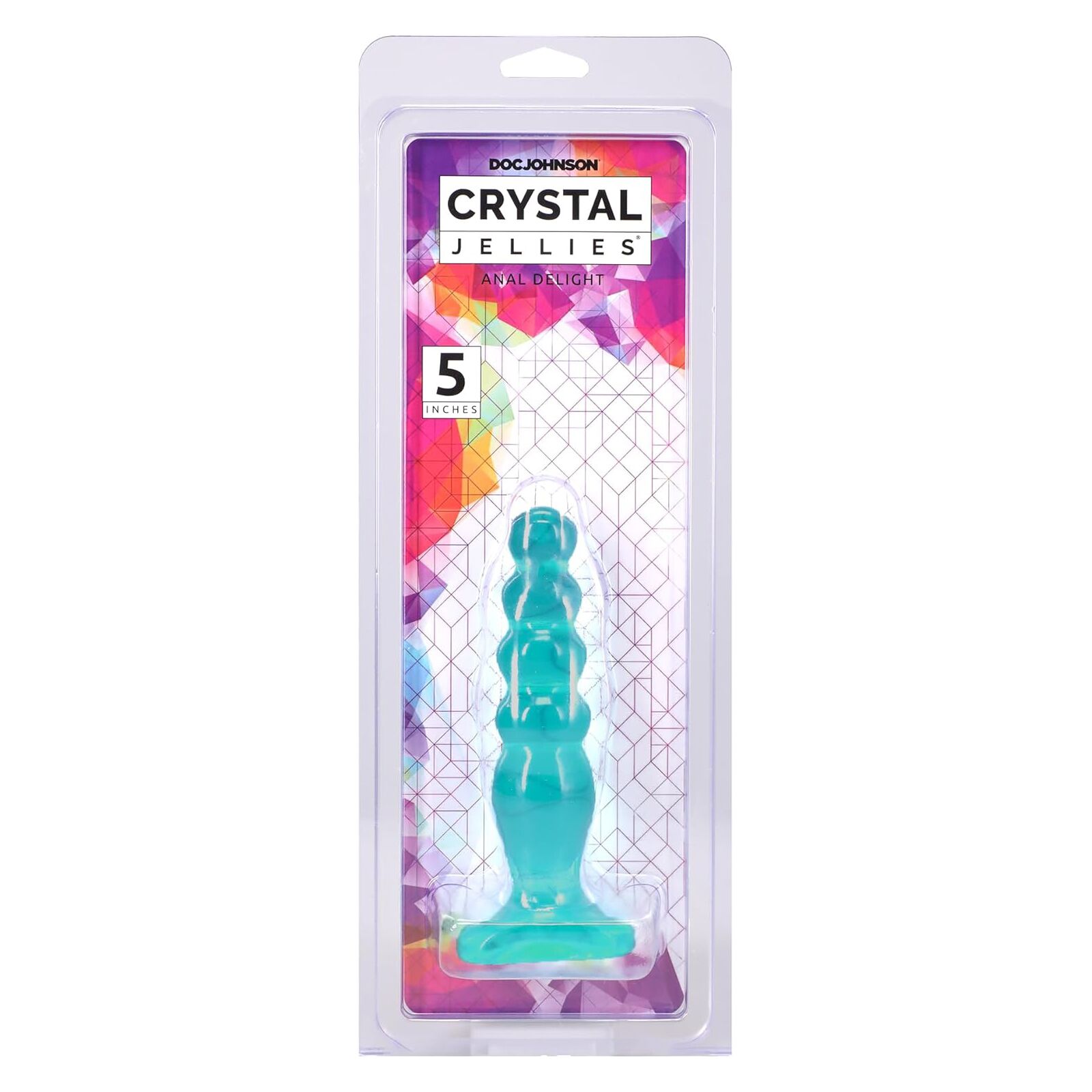 Дилдо Doc Johnson Crystal Jellies - Anal Delight - 5 Inch - Teal - Зображення 2