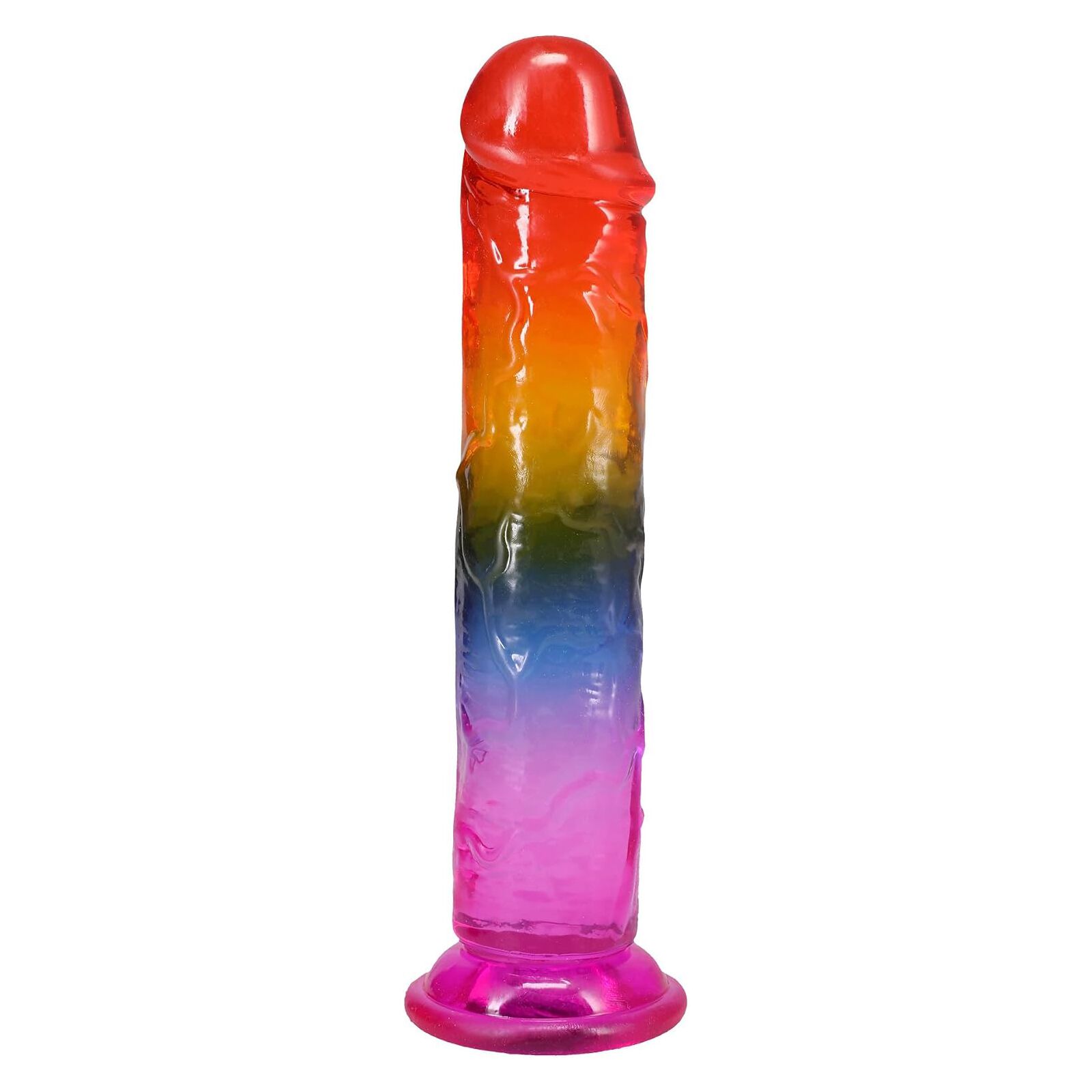 Дилдо Doc Johnson Crystal Jellies - 7.5 Inch Dong - Rainbow - Зображення 2