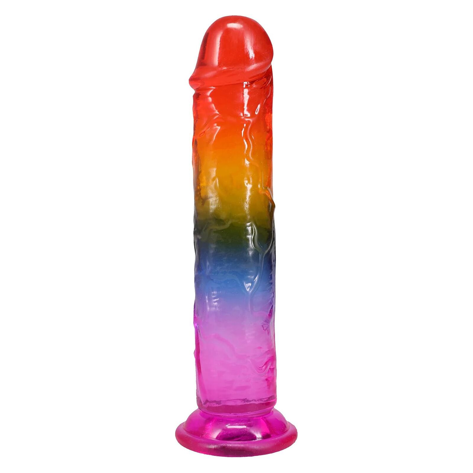 Дилдо Doc Johnson Crystal Jellies - 7.5 Inch Dong - Rainbow - Зображення 3