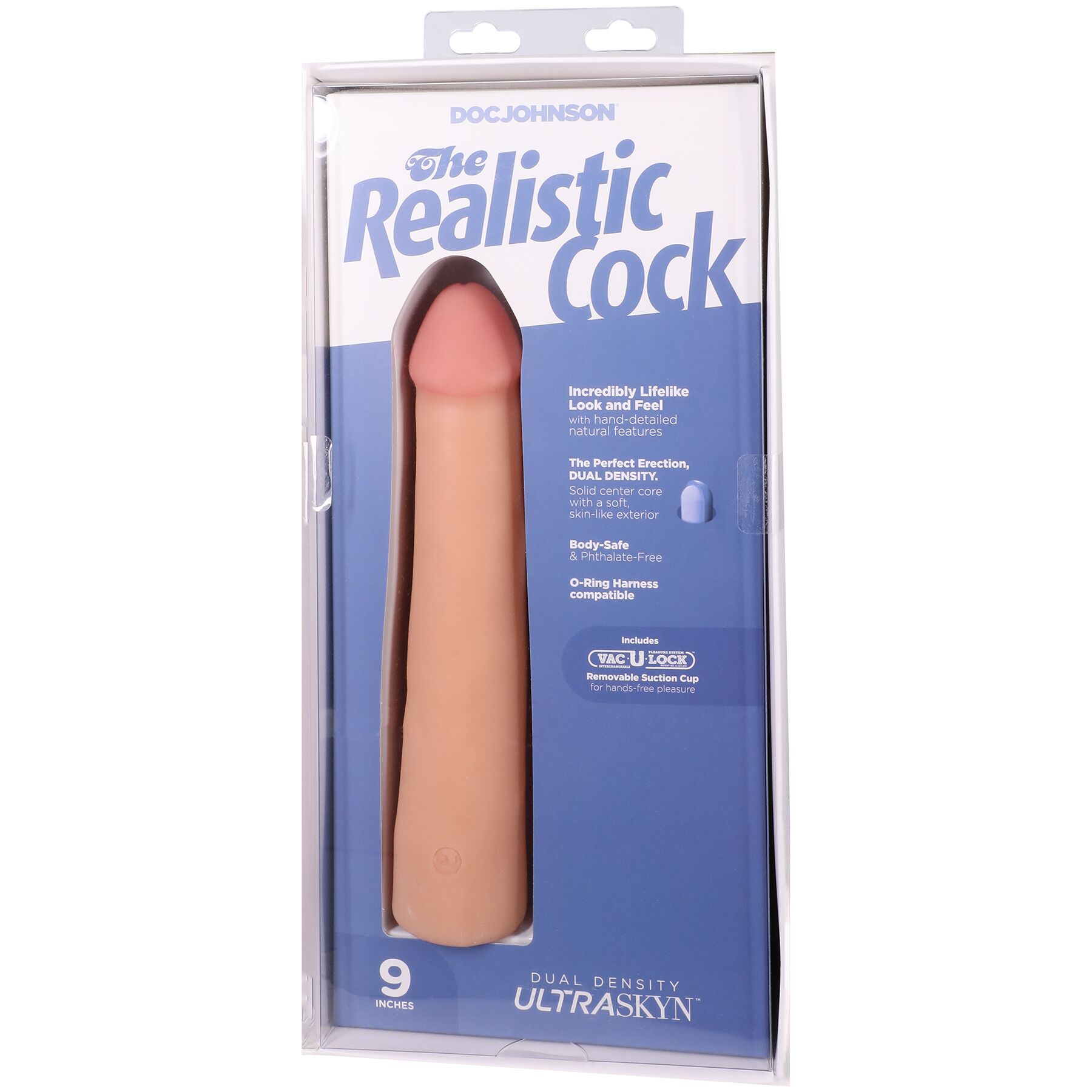 Фалоімітатор Doc Johnson The Realistic Cock ULTRASKYN - 9 Inch Vanilla - Зображення 9