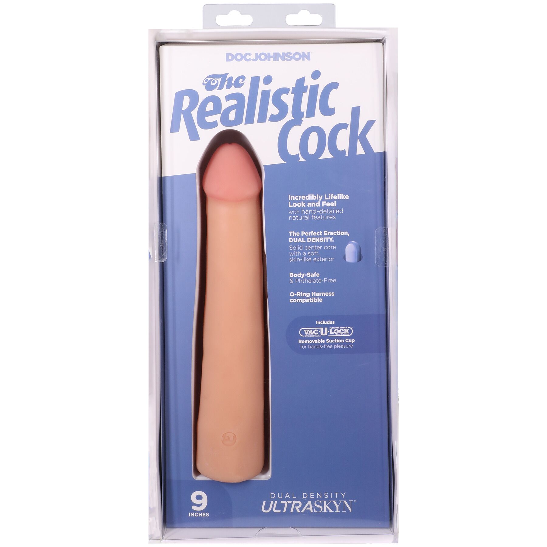 Фалоімітатор Doc Johnson The Realistic Cock ULTRASKYN - 9 Inch Vanilla - Зображення 10