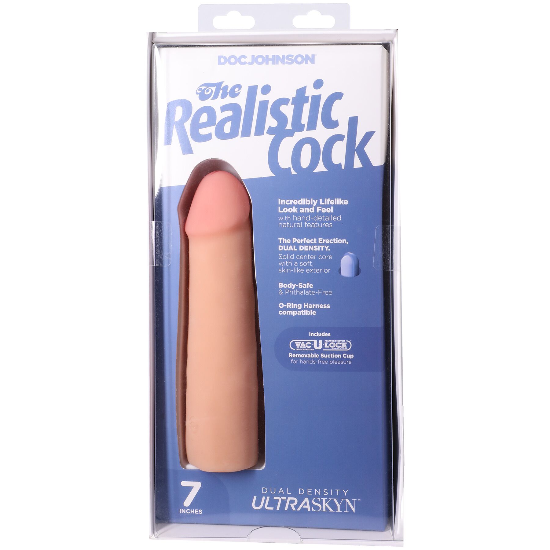 Фалоімітатор Doc Johnson The Realistic Cock ULTRASKYN - 7 Inch Vanilla - Зображення 9