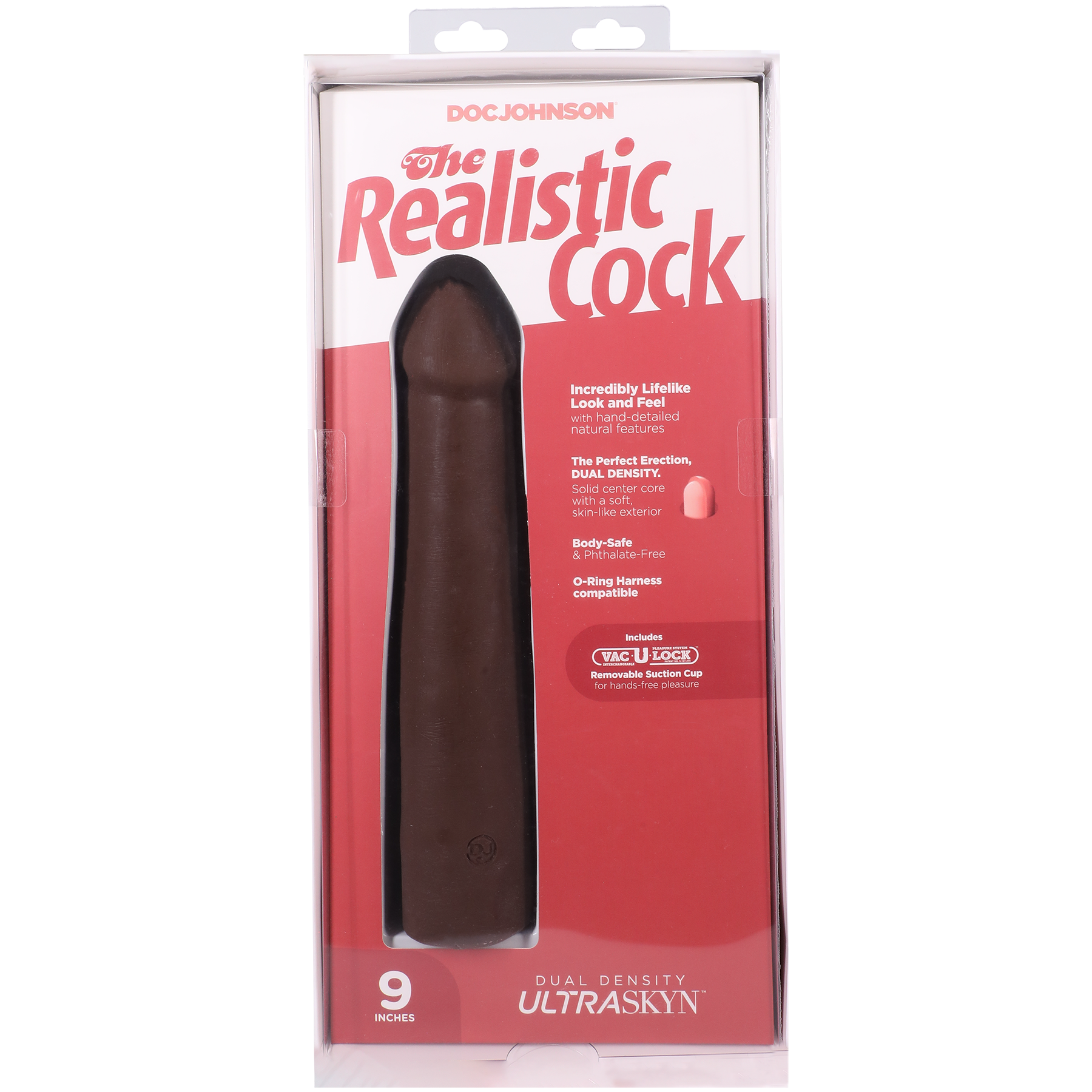 Фалоімітатор Doc Johnson The Realistic Cock ULTRASKYN - 9 Inch Chocolate - Зображення 10