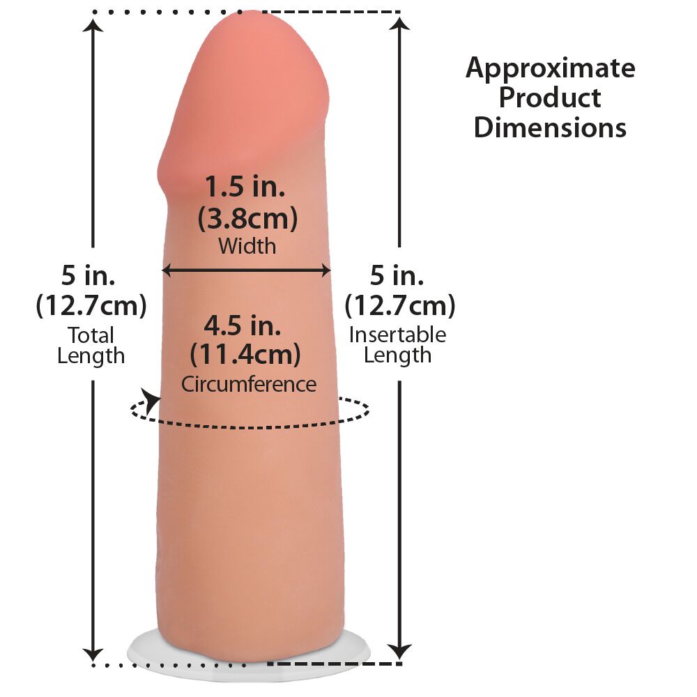 Фалоімітатор Doc Johnson The Realistic Cock ULTRASKYN - 5 Inch Vanilla - Зображення 5