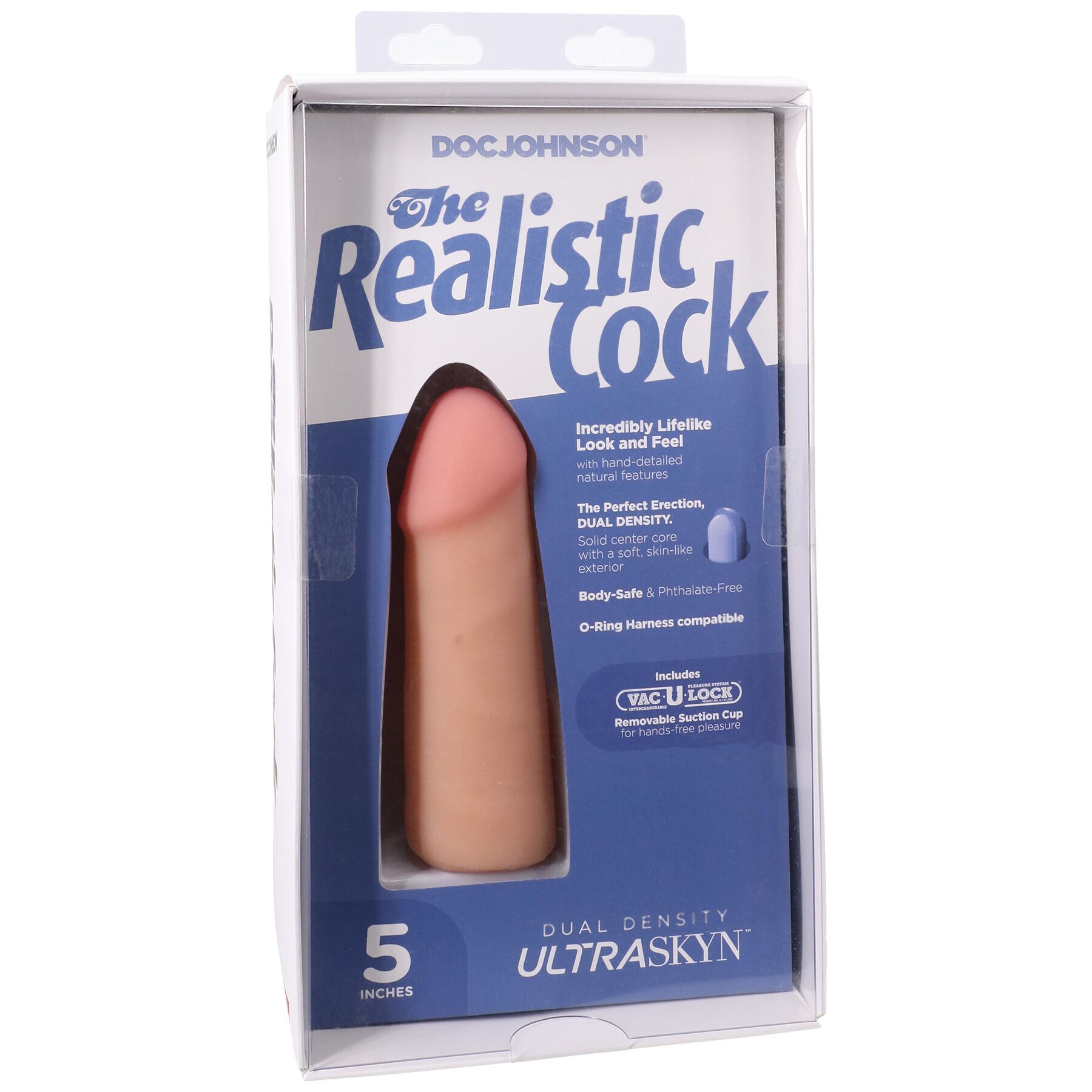 Фалоімітатор Doc Johnson The Realistic Cock ULTRASKYN - 5 Inch Vanilla - Зображення 8
