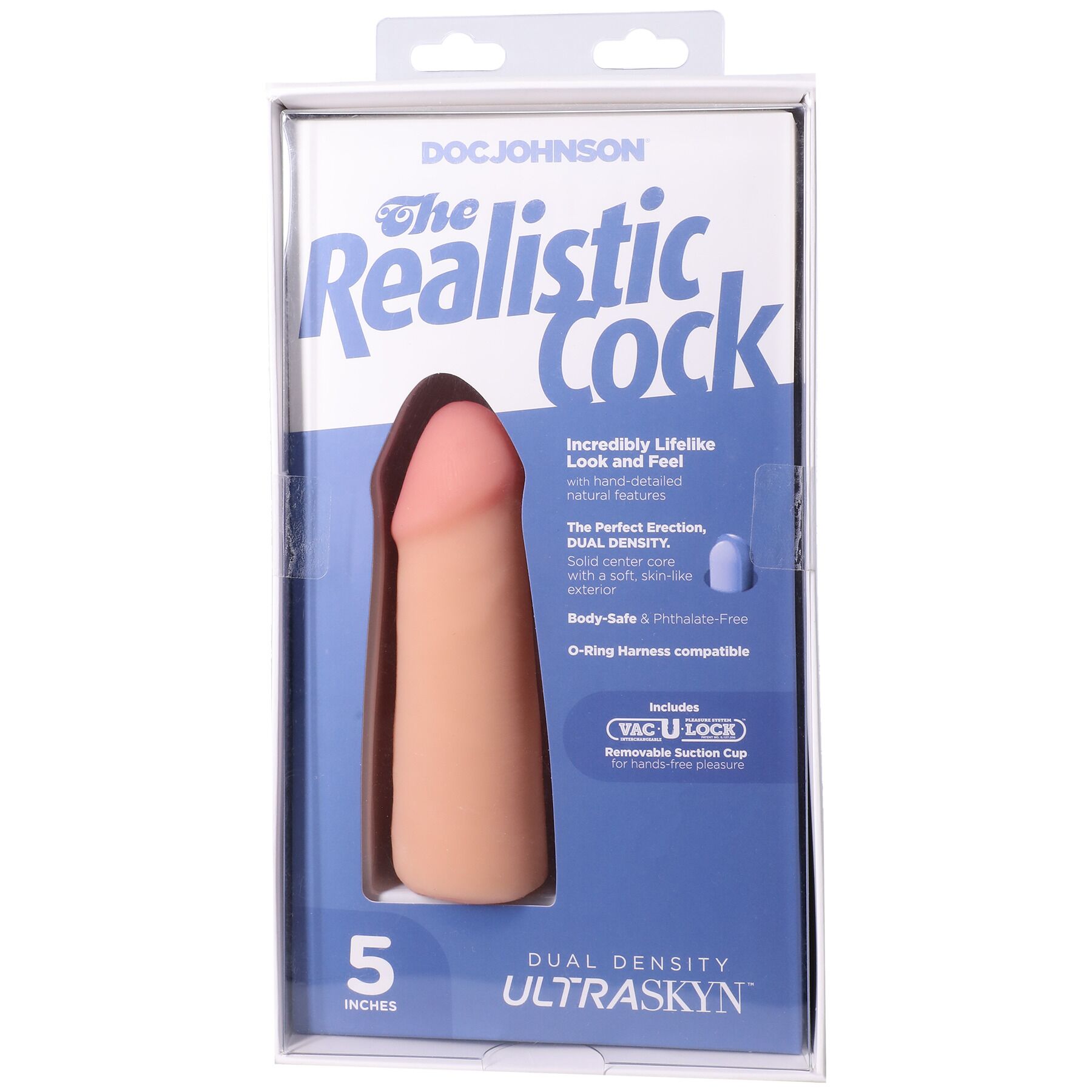 Фалоімітатор Doc Johnson The Realistic Cock ULTRASKYN - 5 Inch Vanilla - Зображення 9