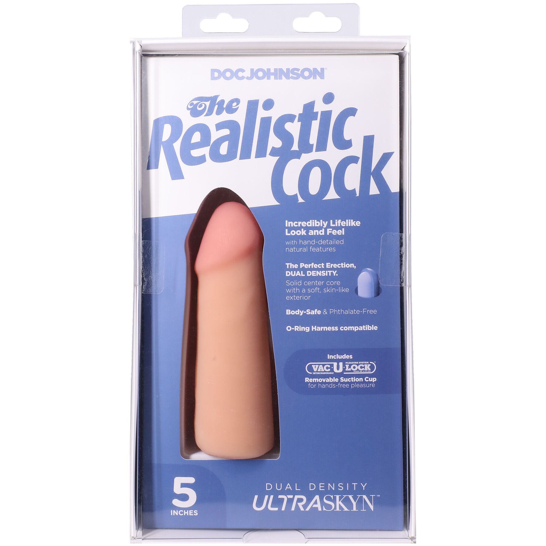 Фалоімітатор Doc Johnson The Realistic Cock ULTRASKYN - 5 Inch Vanilla - Зображення 10