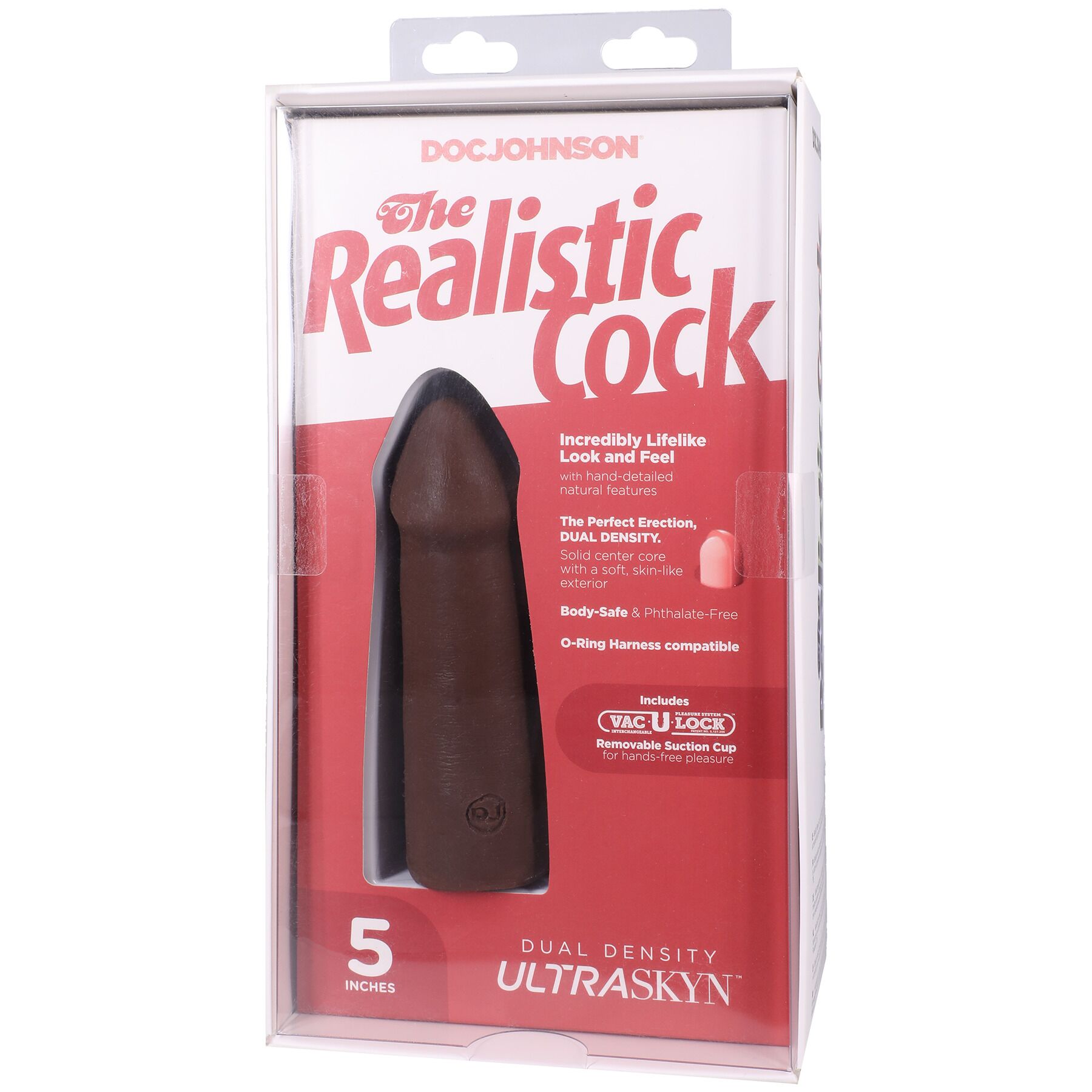 Фалоімітатор Doc Johnson The Realistic Cock ULTRASKYN - 5 Inch Chocolate - Зображення 10