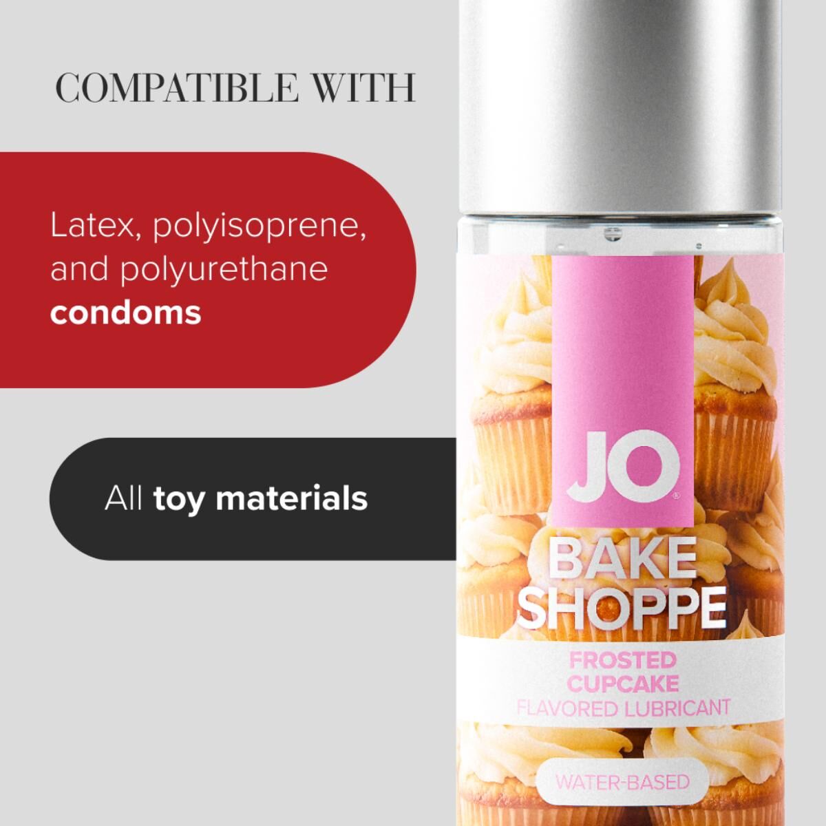 Лубрикант на водній основі JO Bake Shoppe - Frosted Cupcake 60 мл, без цукру та парабенів - Зображення 5