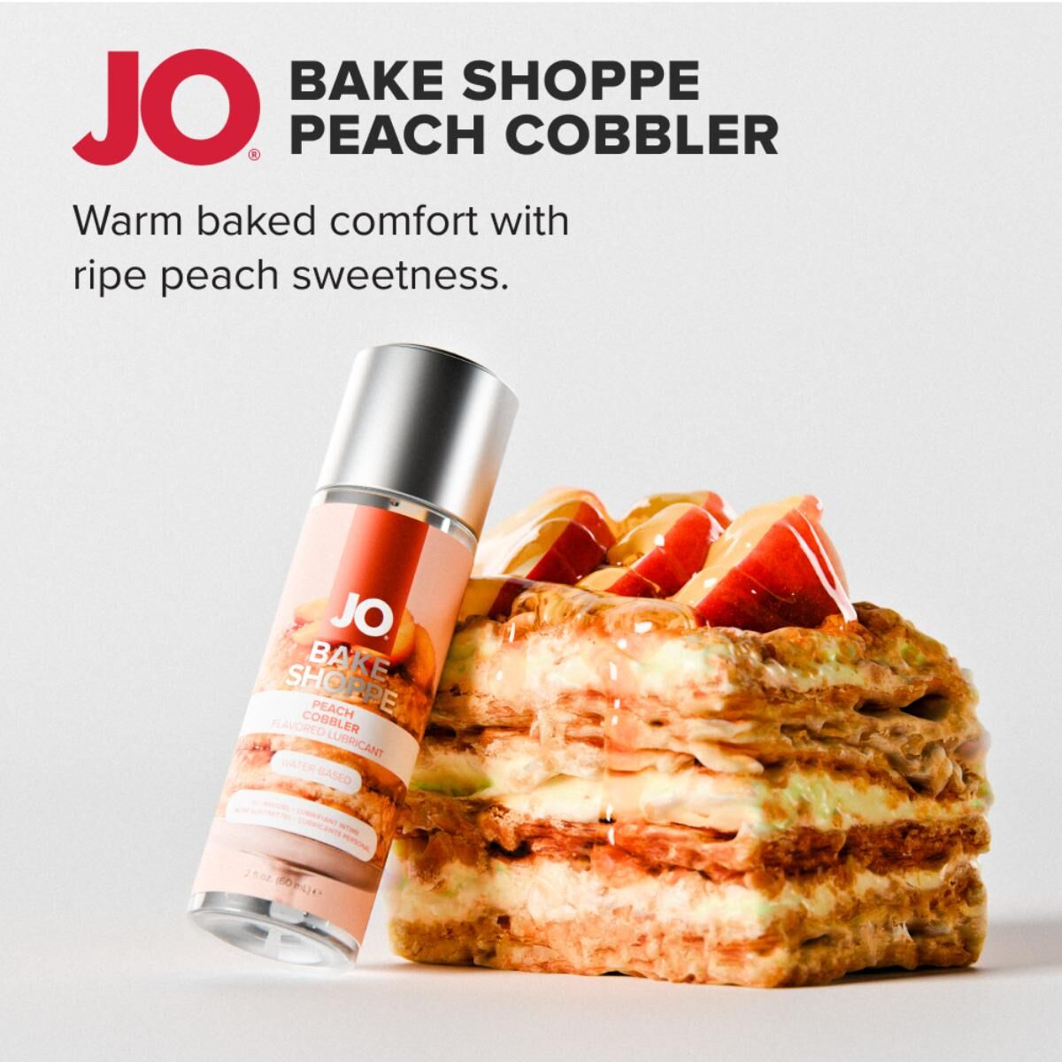 Лубрикант на водній основі JO Bake Shoppe - Peach Cobbler 60 мл, без цукру та парабенів - Зображення 3