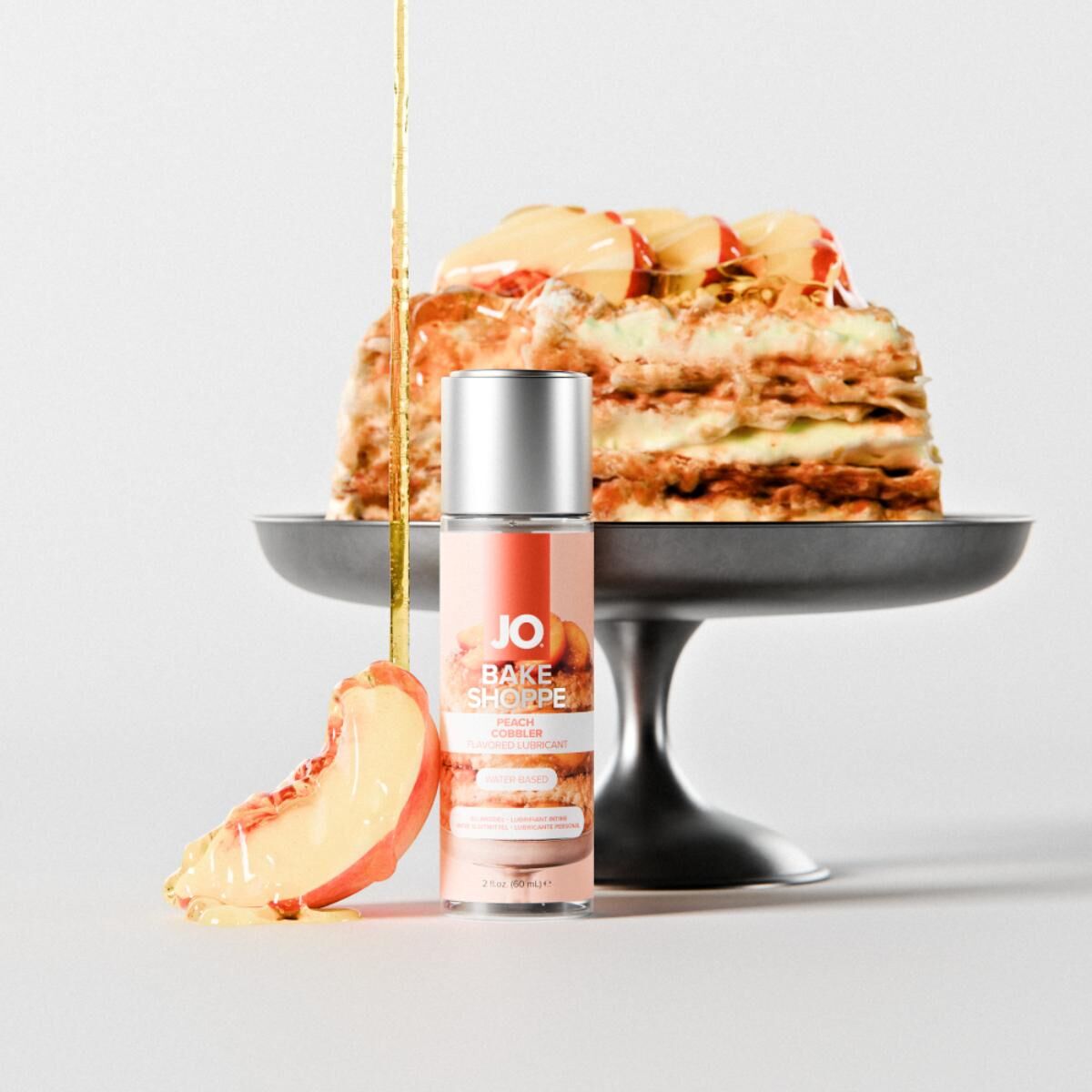 Лубрикант на водній основі JO Bake Shoppe - Peach Cobbler 60 мл, без цукру та парабенів - Зображення 6