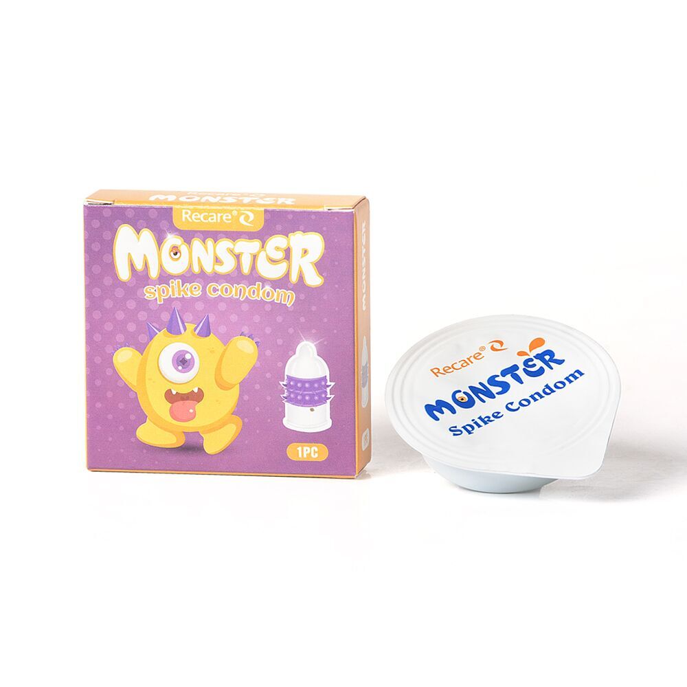 Насадка на член Recare Yellow Monster Spike Condom (м'яте паковання!!!) - Зображення 4