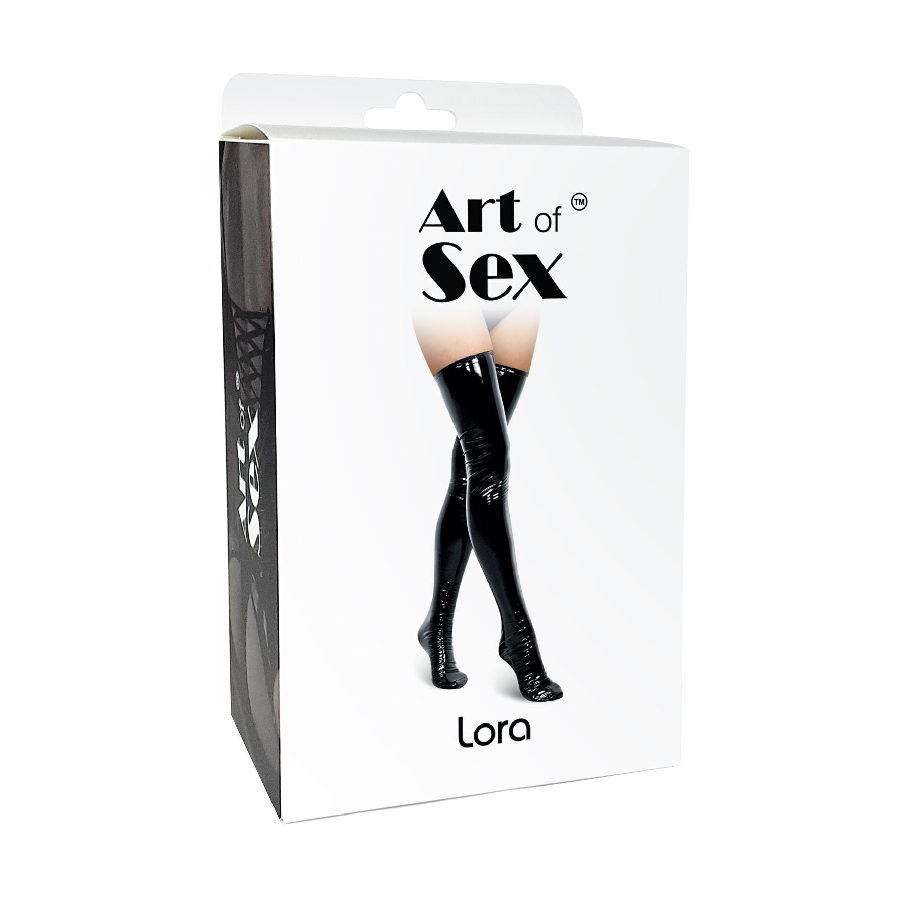 Сексуальні вінілові панчохи Art of Sex - Lora, розмір M, з ефектом мокрого оксамиту - Зображення 3